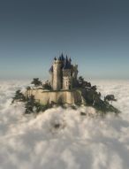 Фреска Сказочный замок над облаками