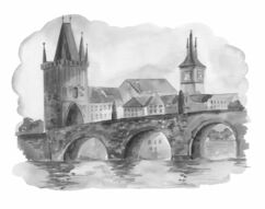 Фреска Рисунок Карлова моста
