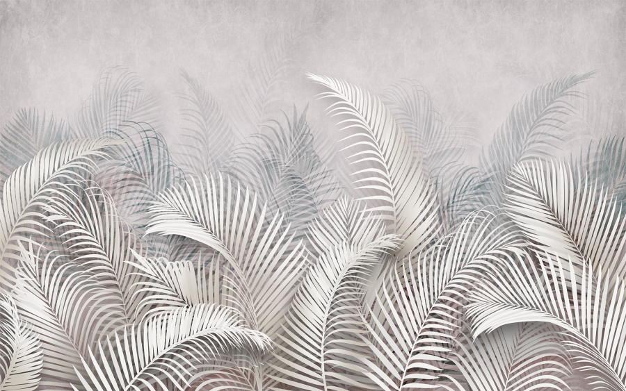 Фреска 3D Пальмовые листья
