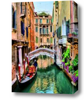 Картина Красочная улица в Венеции